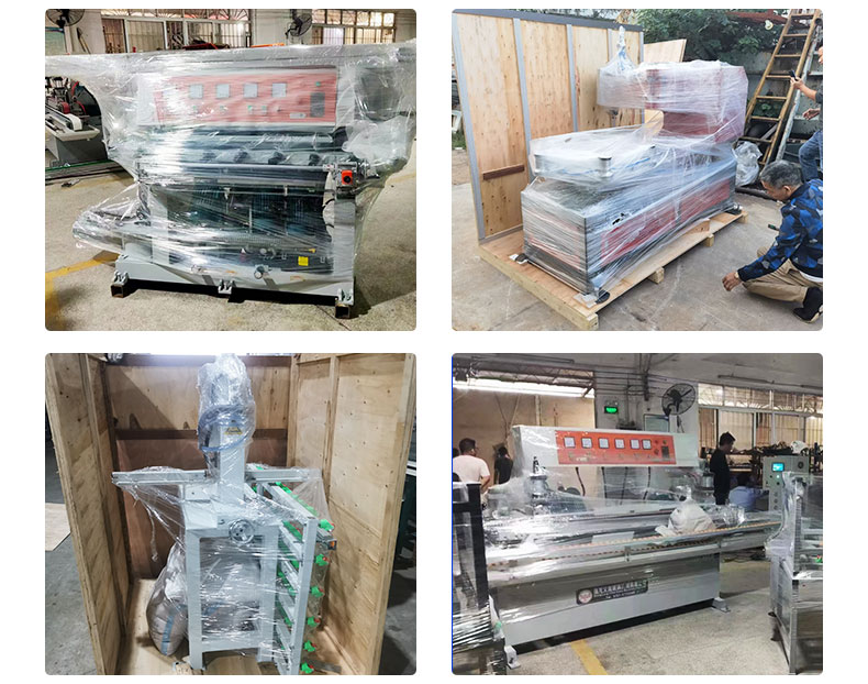 Use Qianglong Yihai 13 grinding head horizontal straight edge machine for parallelogram glass edge grinding of large staircase handrails