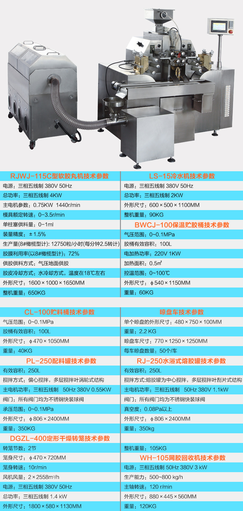 Daxiang RJWJ-200 fully automatic soft capsule soft capsule liquid filling one-time molding machine capsule machine