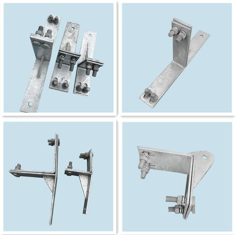 Fasteners for corner towers, overhead optical cable fittings, fixing brackets, hot-dip galvanized material, including matching bolts