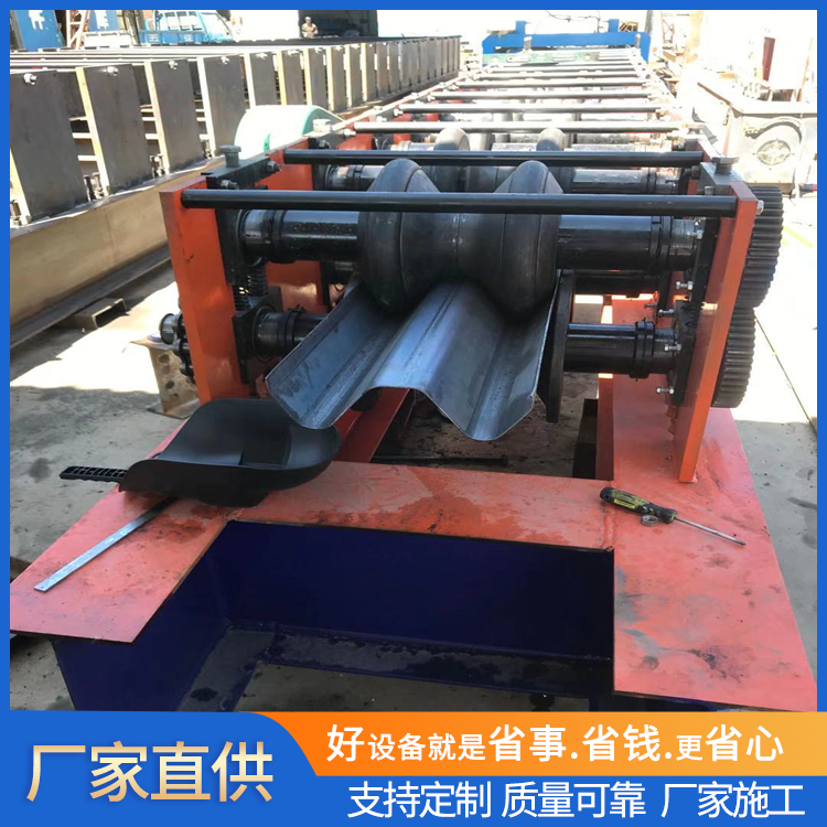 Production of automatic corrugated highway anti-collision guardrail two wave plate cold bending forming machine