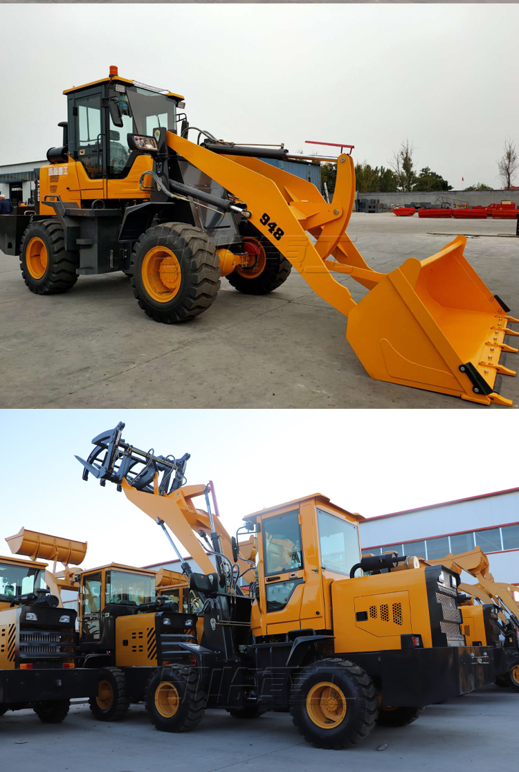 Forklift loader, four-wheel drive, small multifunctional construction engineering, 20 type diesel electric short legged tiger grabbing machine, agricultural use