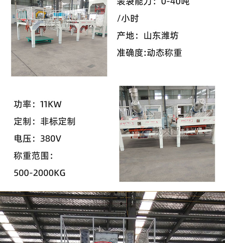 Yangtian Intelligent Various Particle Ton Bag Packaging Machine Pulverized Coal Big Bag Packaging Machine Double Spiral Feeding