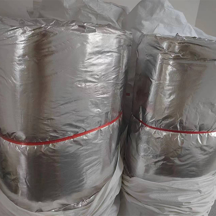 Air duct high temperature resistant Aluminium silicate smoke control cotton belt aluminum foil ceramic fiber blanket fire proof wrapping cotton