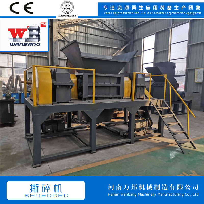 Camel shredder, plastic waste crusher, Wanbang 1600 dual axis straw crusher