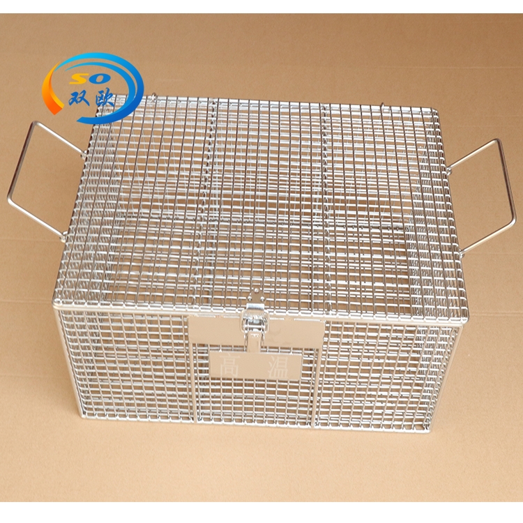 Endoscopic basket with lid, silicone bracket, instrument loading basket, medical cleaning and disinfection net basket