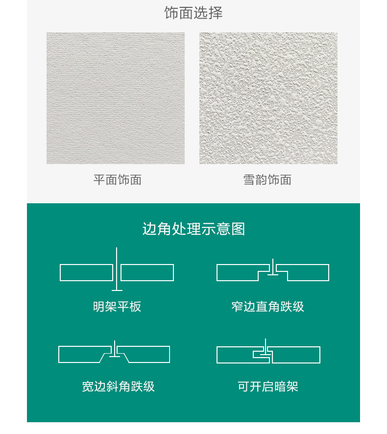 High temperature hot pressed fiberglass sound-absorbing board, waterproof, fireproof, and non deformable, 15 thick suspended ceiling sound-absorbing fiberglass board