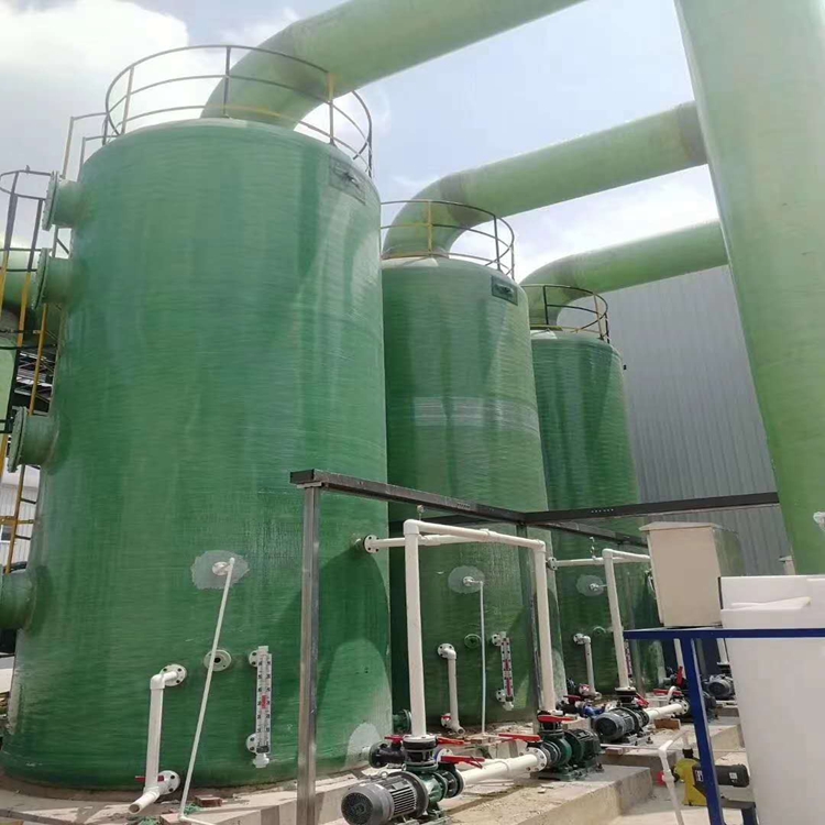 Rongyun Environmental Protection Fiberglass Desulfurization Tower Brick Factory Waste Gas Purification Spray Tower Acid Mist Absorption Washing Tower