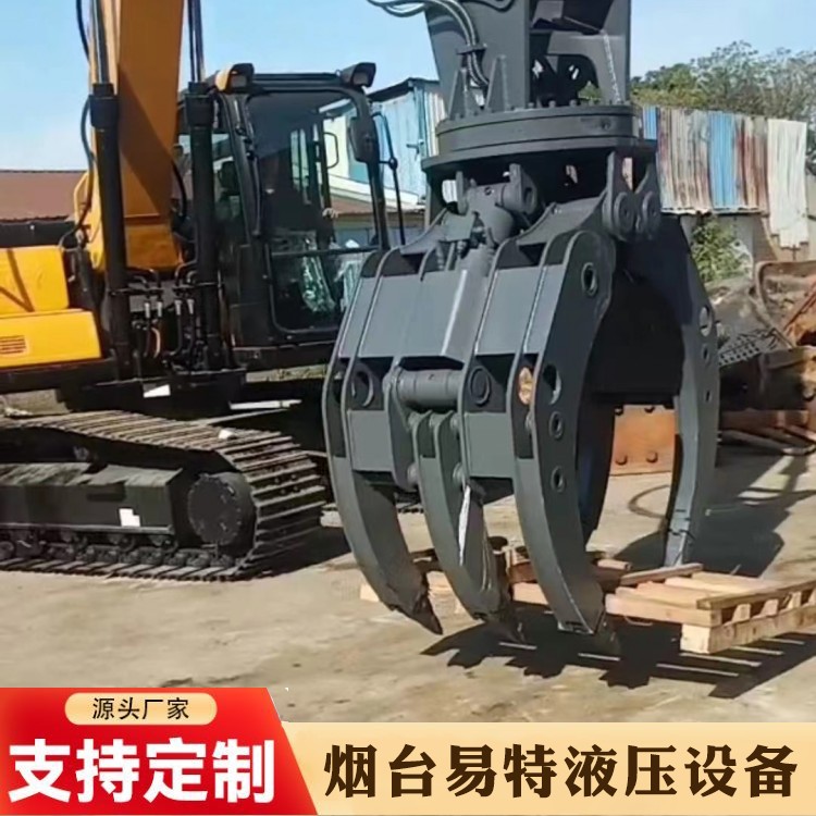 Yite Excavator Grasping Wood Craft to Create High Quality Port Wood Factory Grasping and Loading Efficiency