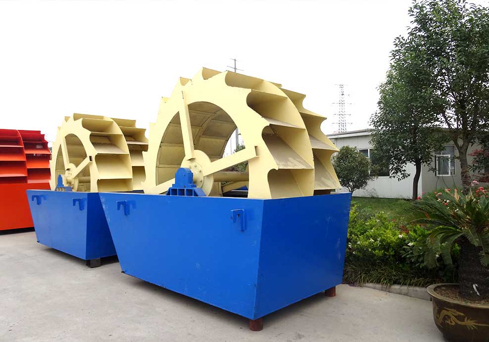 Small sand washing machine Wheel bucket type sand washing machine Sand washing equipment Production line with low cost and simple operation