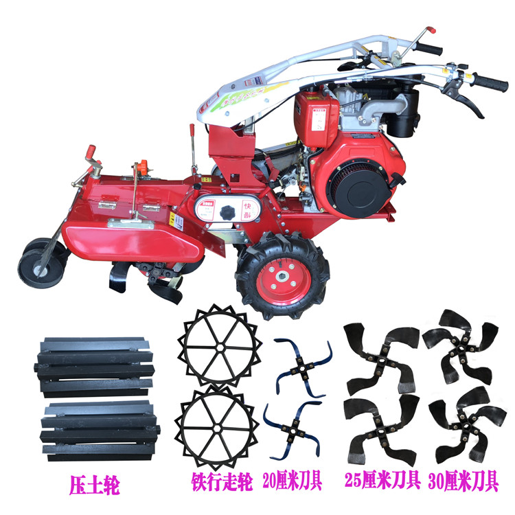 Hand held mini scallion sealing machine, 10 horsepower potato trenching and soil plowing machine, diesel Kesima trenching machine