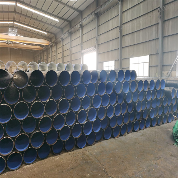 Juxintai flange connection, plastic coated anti-corrosion spiral steel pipe, steel plastic composite pipe, plastic lined pipeline