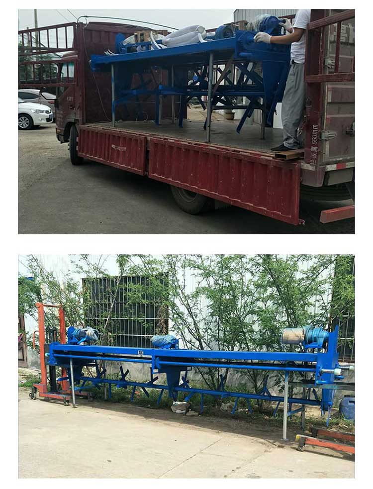 Multipurpose raking machine for aquaculture farms, spray integrated fermentation bed, 6-meter wide automatic tipping machine