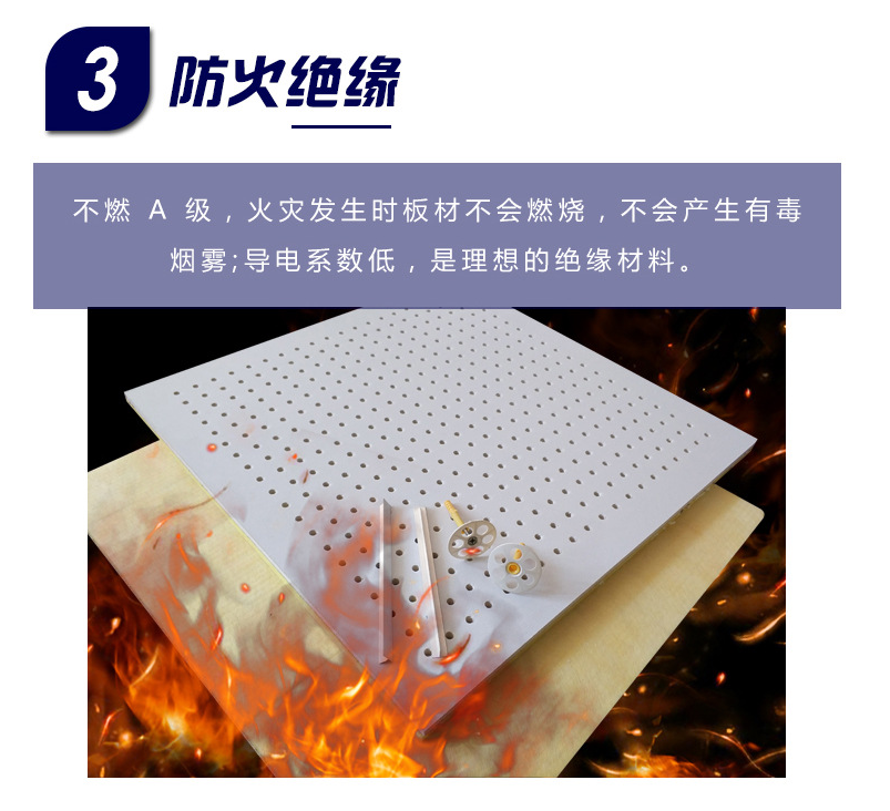 Perforated sound-absorbing board, microporous calcium silicate glass fiber composite acoustic board, glass wool ceiling, wall sound-absorbing board