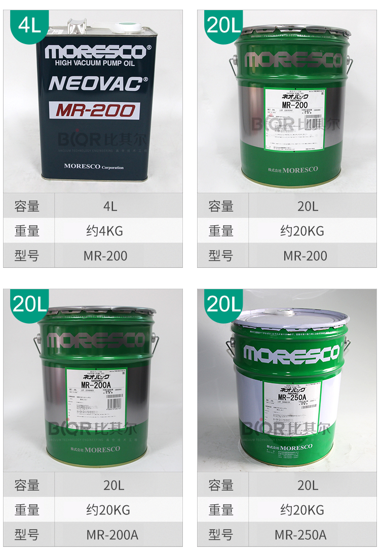 MORESCO Songcun Vacuum Pump Oil MR-200 20L Packaging, One Barrel, Imported, Original, and Authentic in Stock