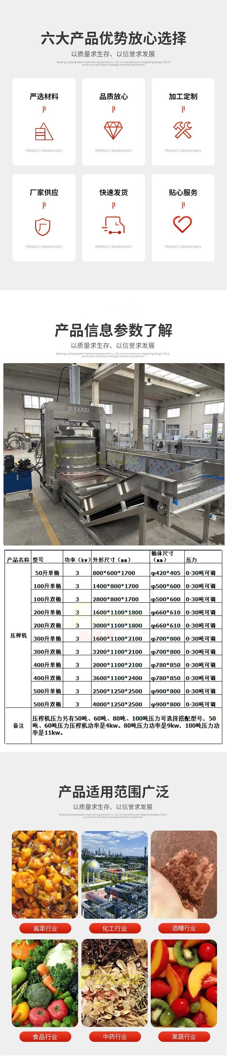 Spinach, blueberry, press and juice harvester, Dongdu 500/800 rotating press equipment, konjac dehydration production line