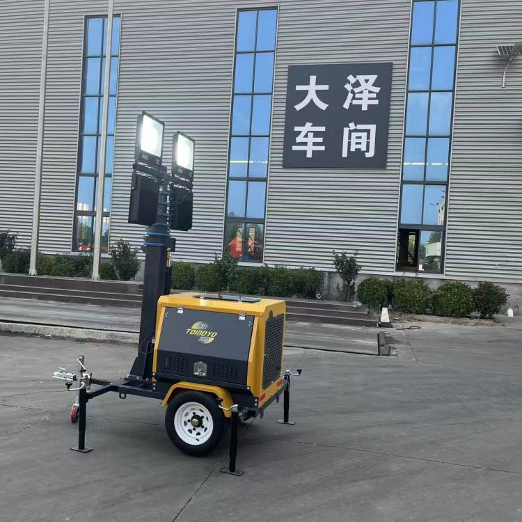 大泽动力3KW移动柴油照明灯塔发电机组 TO3800GS小体积高速拖车式