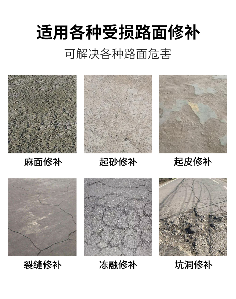 Jingcheng Cement Road Surface Repair Material High strength, fast sanding, peeling, potholes and cracks multifunctional repair material