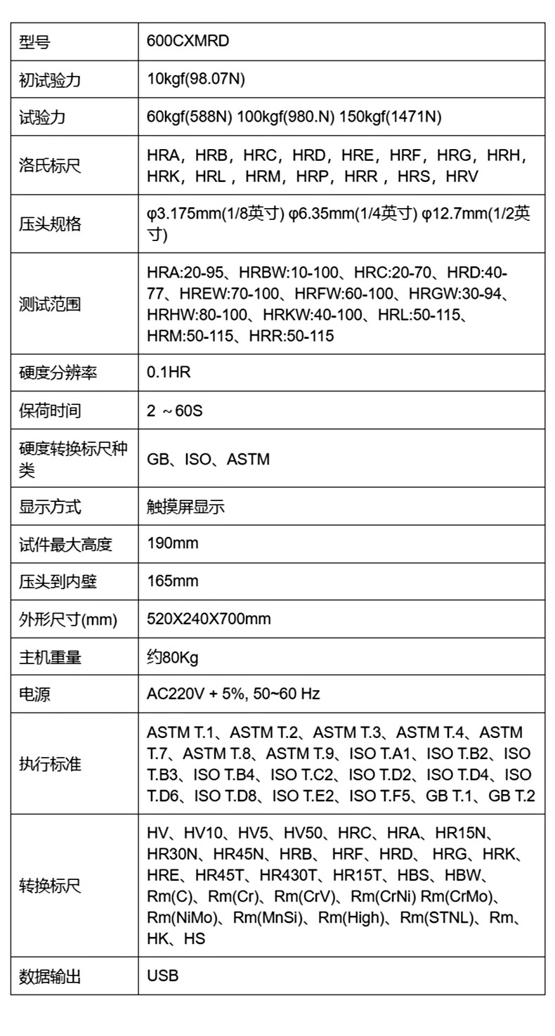 Touch screen digital Rockwell hardness tester TY-600CXMRD fully automatic LCD Rockwell hardness tester Tianyan