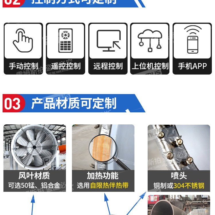 Mist gun machine for dust suppression and cooling in the coal yard of Rems Coal Plant, with a static air range of 110 explosion-proof, customized by the manufacturer