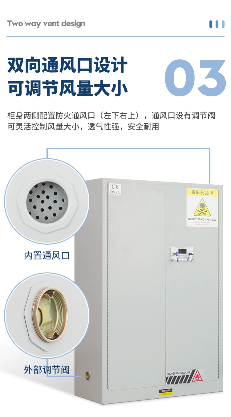 Chemical cabinet for precursor chemicals, drug safe, laboratory electronic password, double person, double lock, reagent and hemp storage cabinet