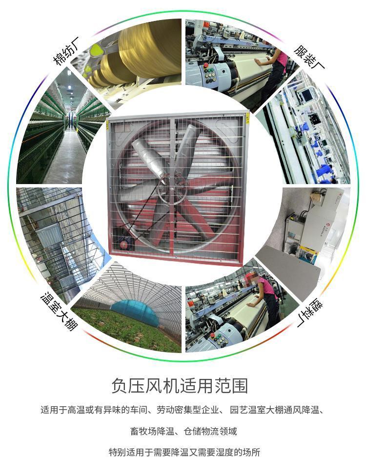 Stainless steel push-pull negative pressure fan, large air volume ventilation and cooling exhaust fan for chicken farm and pig farm