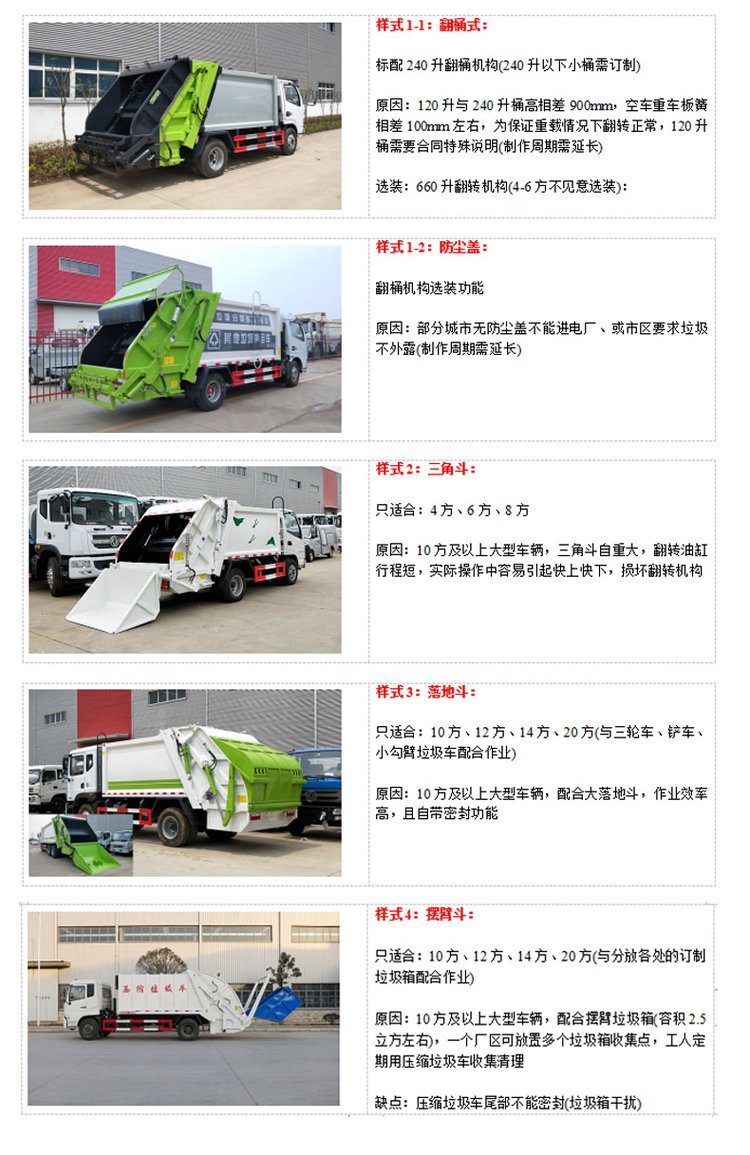 Dongfeng D6 Dorika 7-square compressed Garbage truck The garbage transfer vehicle in the community can be hung with two 240 liter buckets