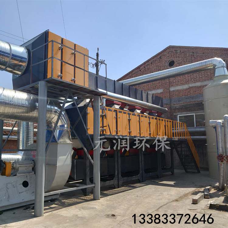 Customized catalytic combustion waste gas treatment equipment, activated carbon adsorption and desorption environmental protection device, 10000 air volume