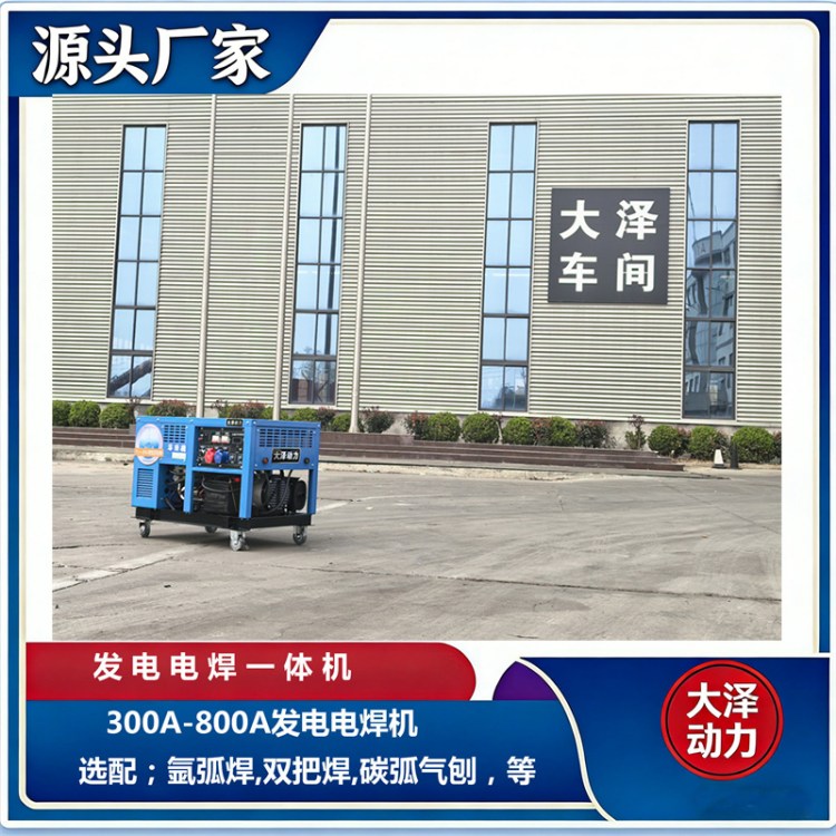 大泽动力柴油发电焊机250a一体机 便携式 管道工程施工用发电功率10