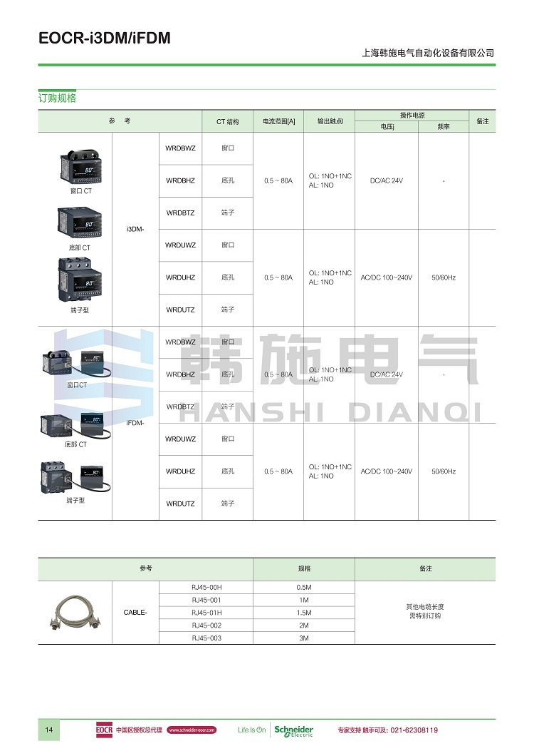 I3DM-WRDUW Schneider EOCR-i3DM-WRDUWZ Korea Sanhe Motor Protection Relay