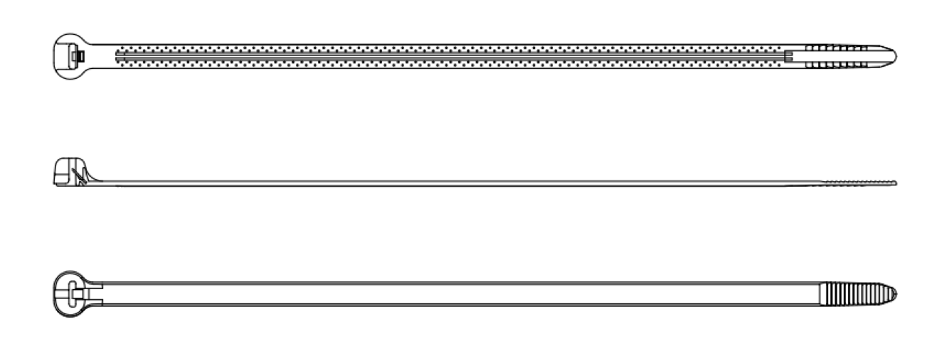 Special inlay Cable tie steel tooth nylon belt body self-locking cable tie stainless steel inlay strap