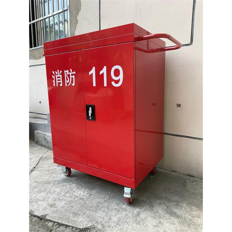 Mobile hotel fire truck Langgu electrostatic spray double door tool cabinet supports customization