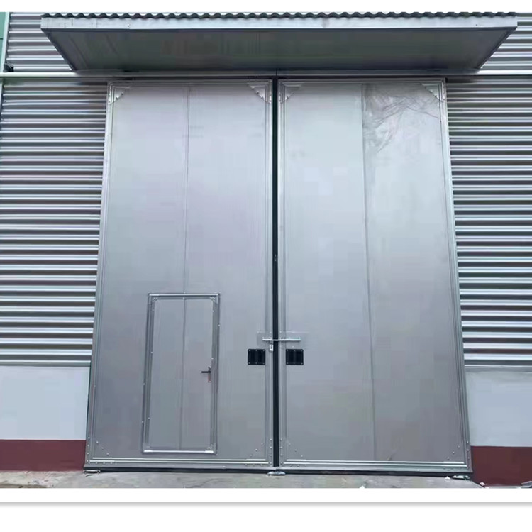 Factory workshop industrial gate, color steel plate sliding door, garage electric folding door, grain storage insulation door