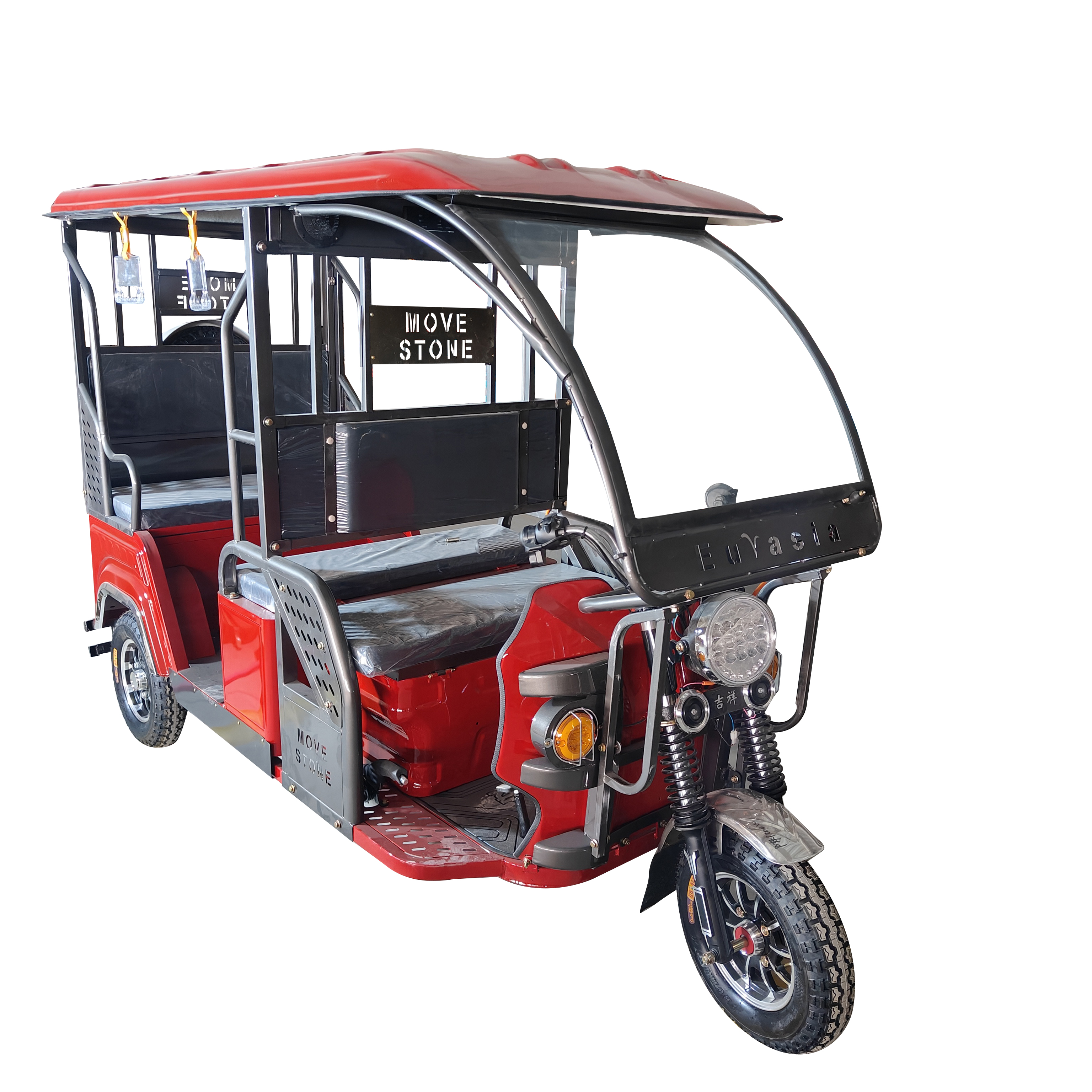 Passenger transport three wheeled Suke electric sightseeing car, rain proof patrol car, scenic spot sightseeing car, six seater electric vehicle