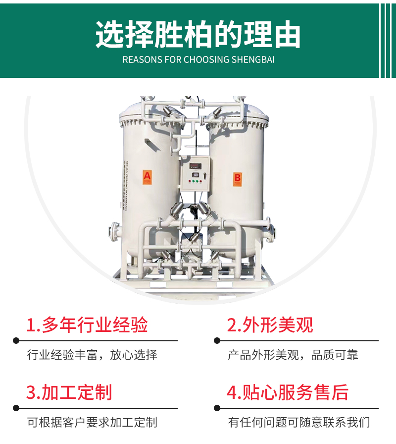 PSA dual tower nitrogen generator High purity food nitrogen production equipment Efficient pressure swing adsorption industrial air purification equipment