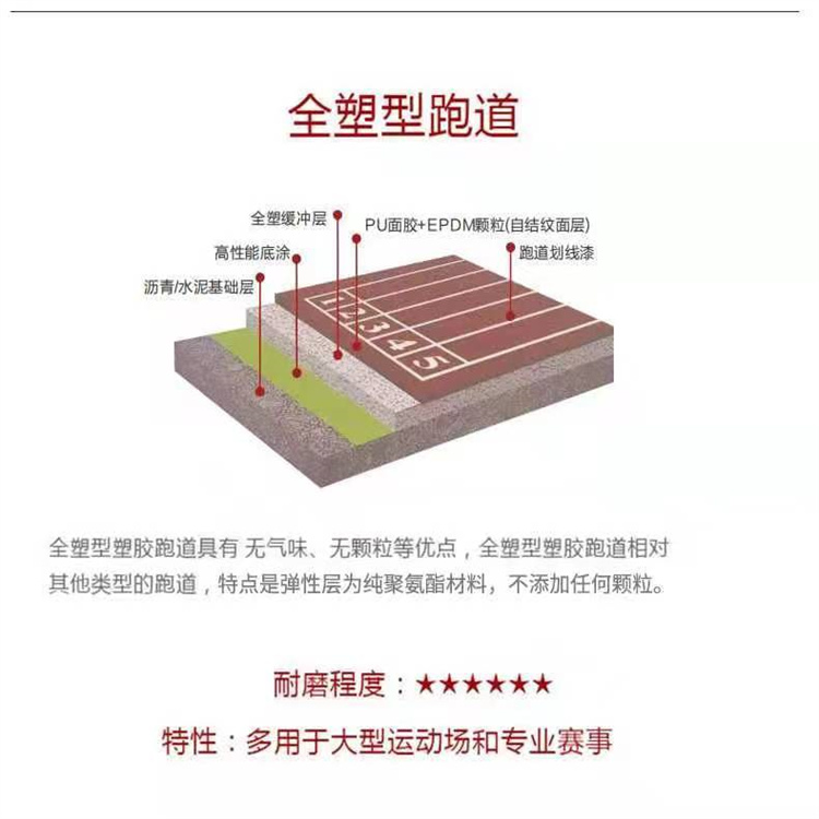 School Sports Ground Fully Plastic Track Park Community 10mm Fitness Trail Crown A Sports