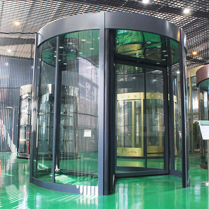 Special automatic revolving door for hotels, banks, and office buildings - Ruishun three wing manual commercial door