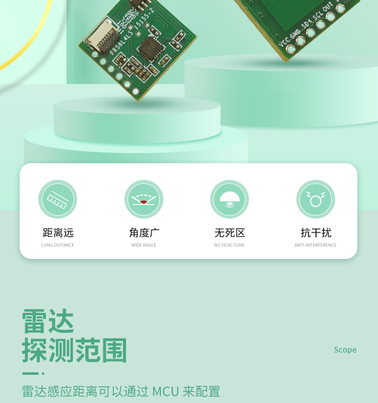 Feirui FR58L4LD-1515S (A) -2 Microwave Human Body Sensing Module Manufacturer Intelligent Door Lock Radar Module