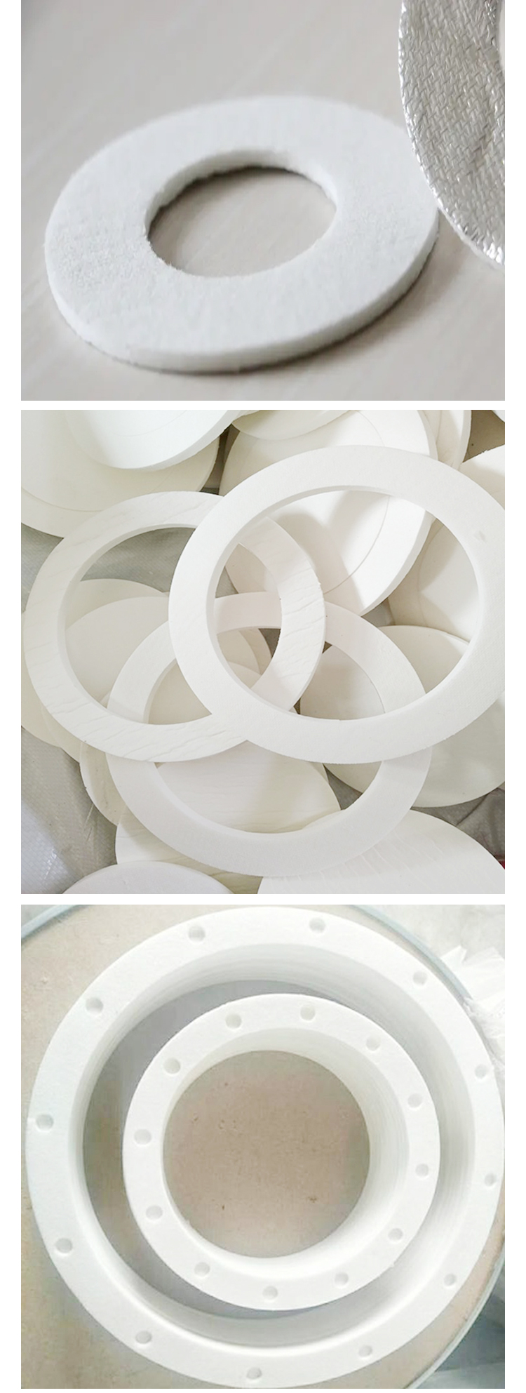 Asbestos free gasket Heat capacity special construction for insulation of low and high temperature equipment is simple and convenient