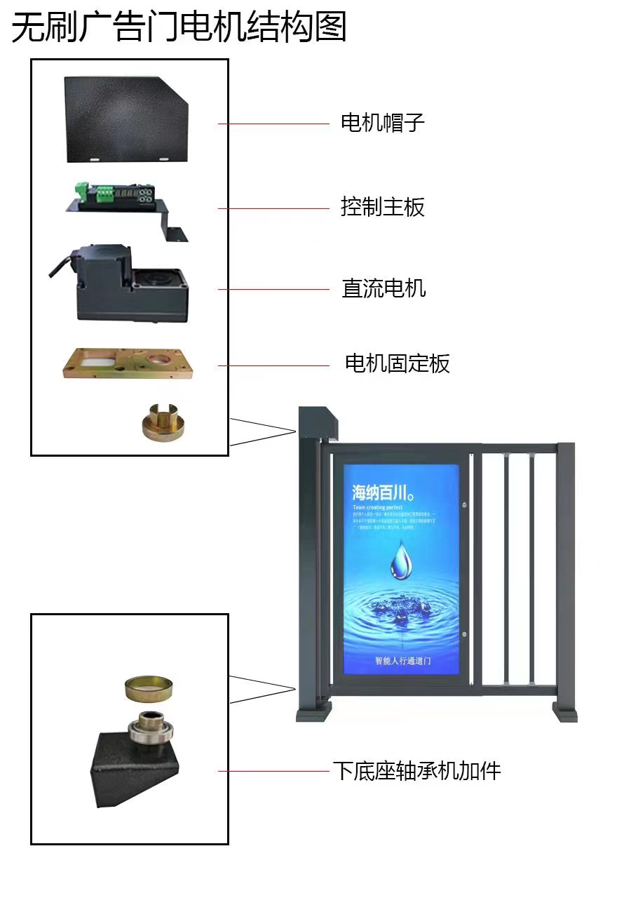 KJ Iron Fence Advertising Customized Door Accessories Complete Unit Series Outdoor 90 Degrees