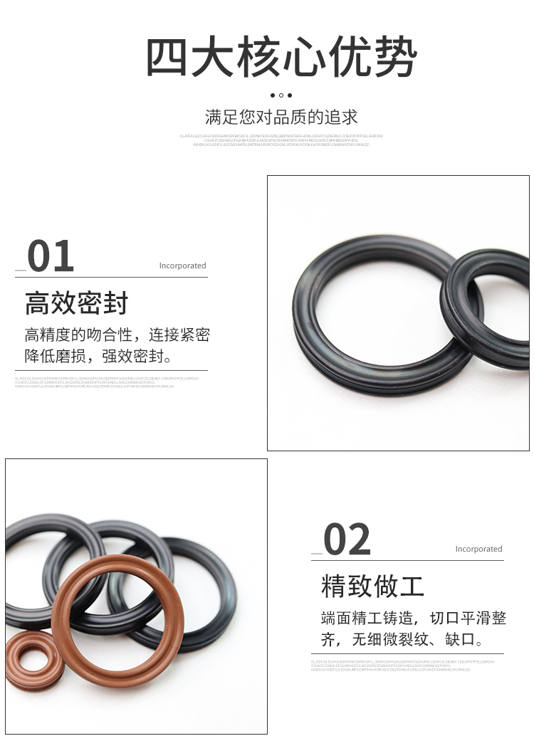 Imported X-Ring American standard four lip seal, X-shaped sealing ring, fluorine rubber star ring, customized high-temperature oil seal