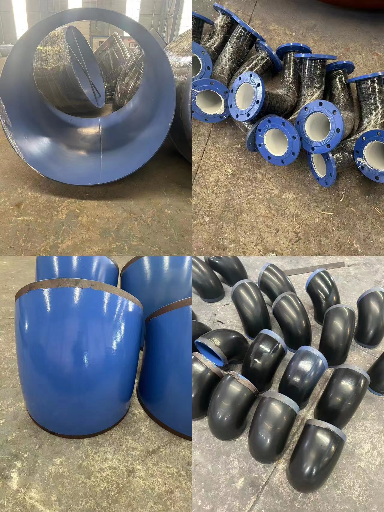 Fangda anti-corrosion steel pipes and fittings, epoxy powder hand wrapped with 3PE plastic lining and coating inside and outside