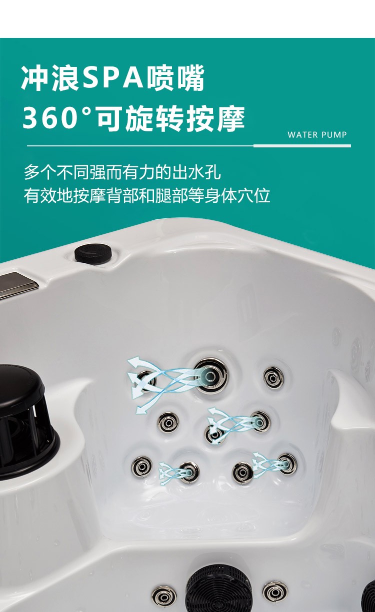 Household large bathtub intelligent heating, constant temperature surfing, massage, acrylic independent soaking pool, adult large bathtub