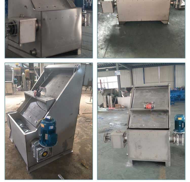 Inclined screen separator for solid-liquid separation equipment in aquaculture farms Chicken manure vibrating screening machine