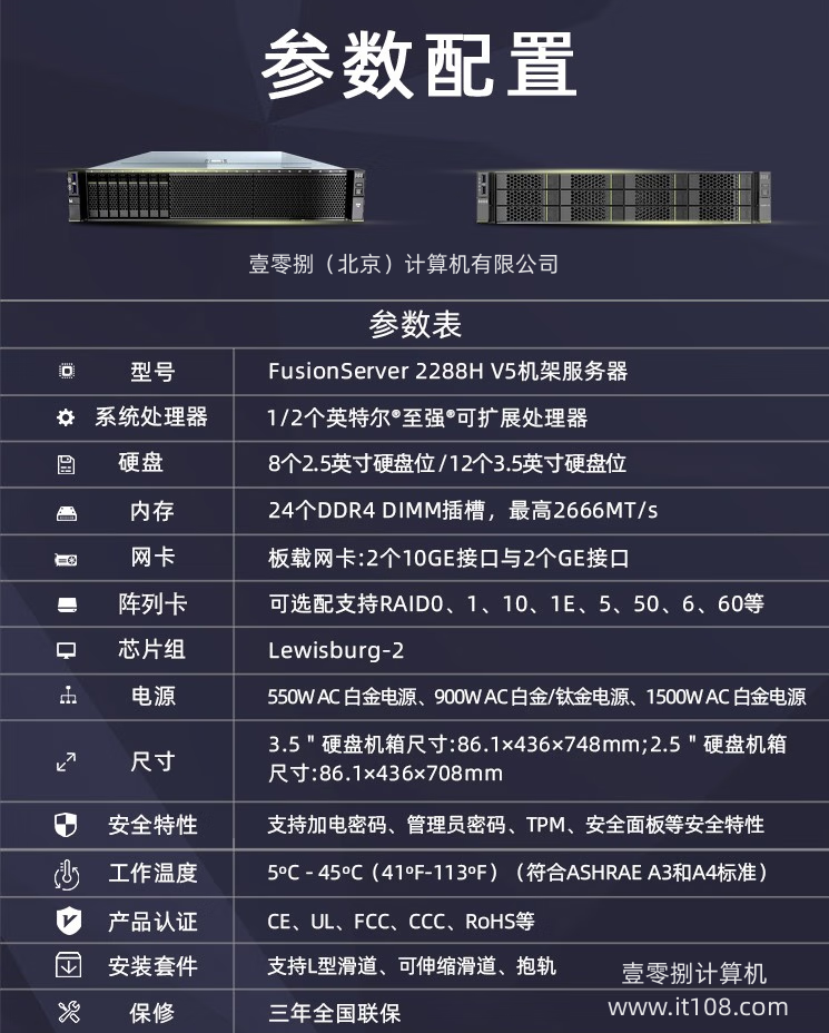 Hyperfusion 2288H V5 server Vmware virtualization/high-frequency trading system/database services