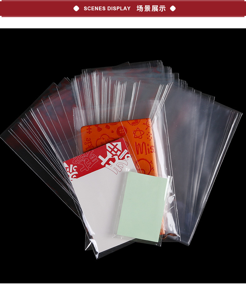 Disposable food packaging, storage bag, thickened, transparent, moisture-proof flat bag, PE bag