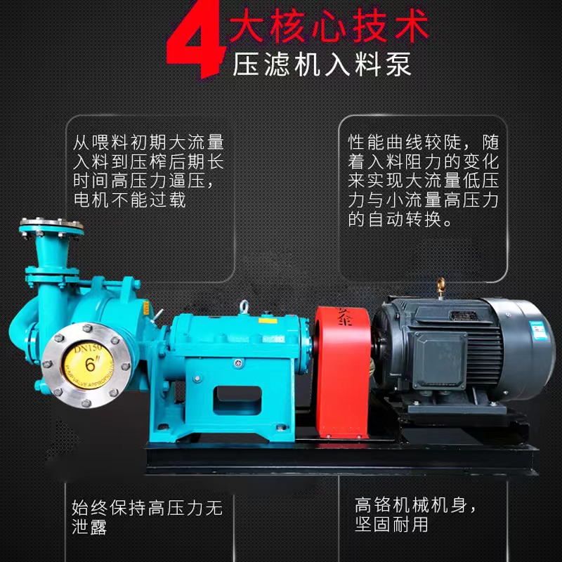 Han Hui Horizontal Slurry Pump 65ZJE-II Alloy Mud Pump Double Impeller Double Shell Mechanism Sand Filter Press