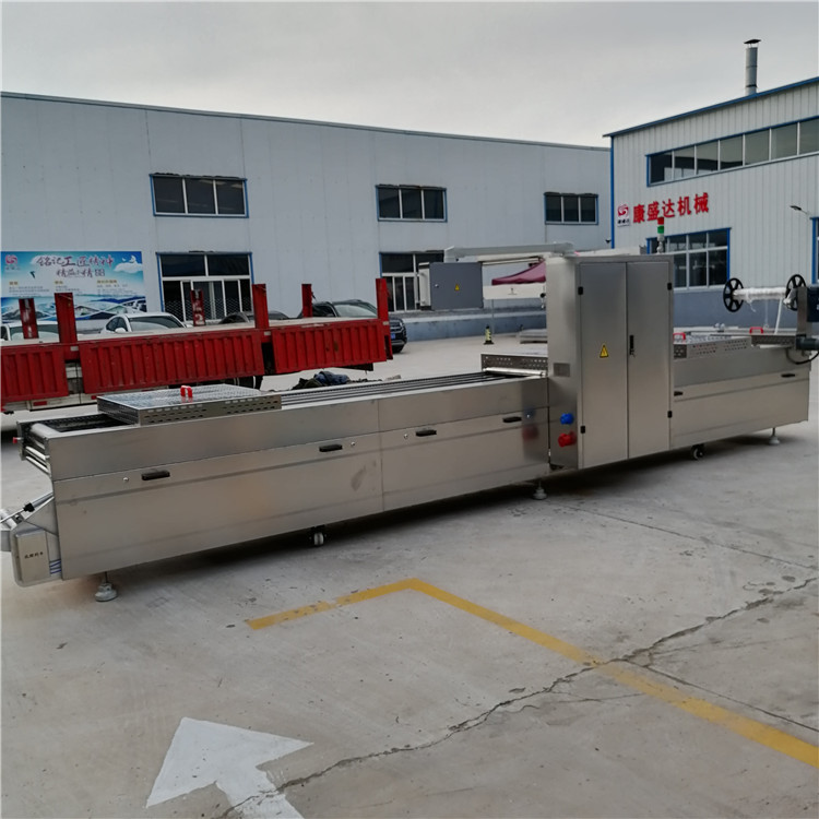 Full automatic stretch film Vacuum packing equipment Food continuous Vacuum packing stainless steel packaging machine