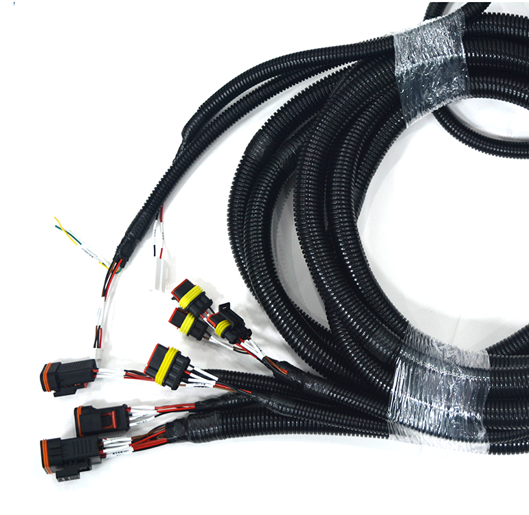 New energy low-speed vehicle harness ES23-PN socket shielded twisted pair heating lithium battery multi head harness assembly