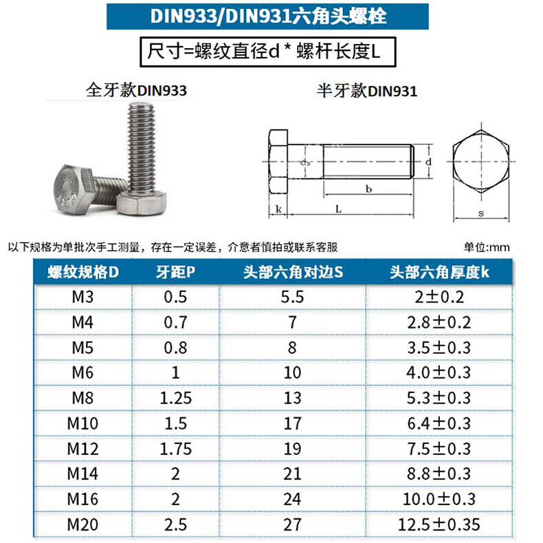 Large flat head screw, large thin head screw, low head cross CM head bolt, head diameter 7