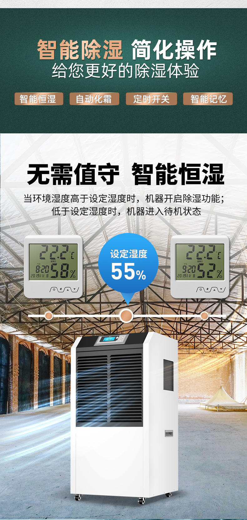 Dehumidifiers Industrial warehouses Commercial drying dehumidifiers Basement workshop dehumidifiers